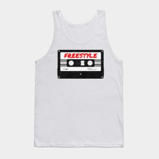 Retro 80s Music Freestyle Mixtape Red Tank Top